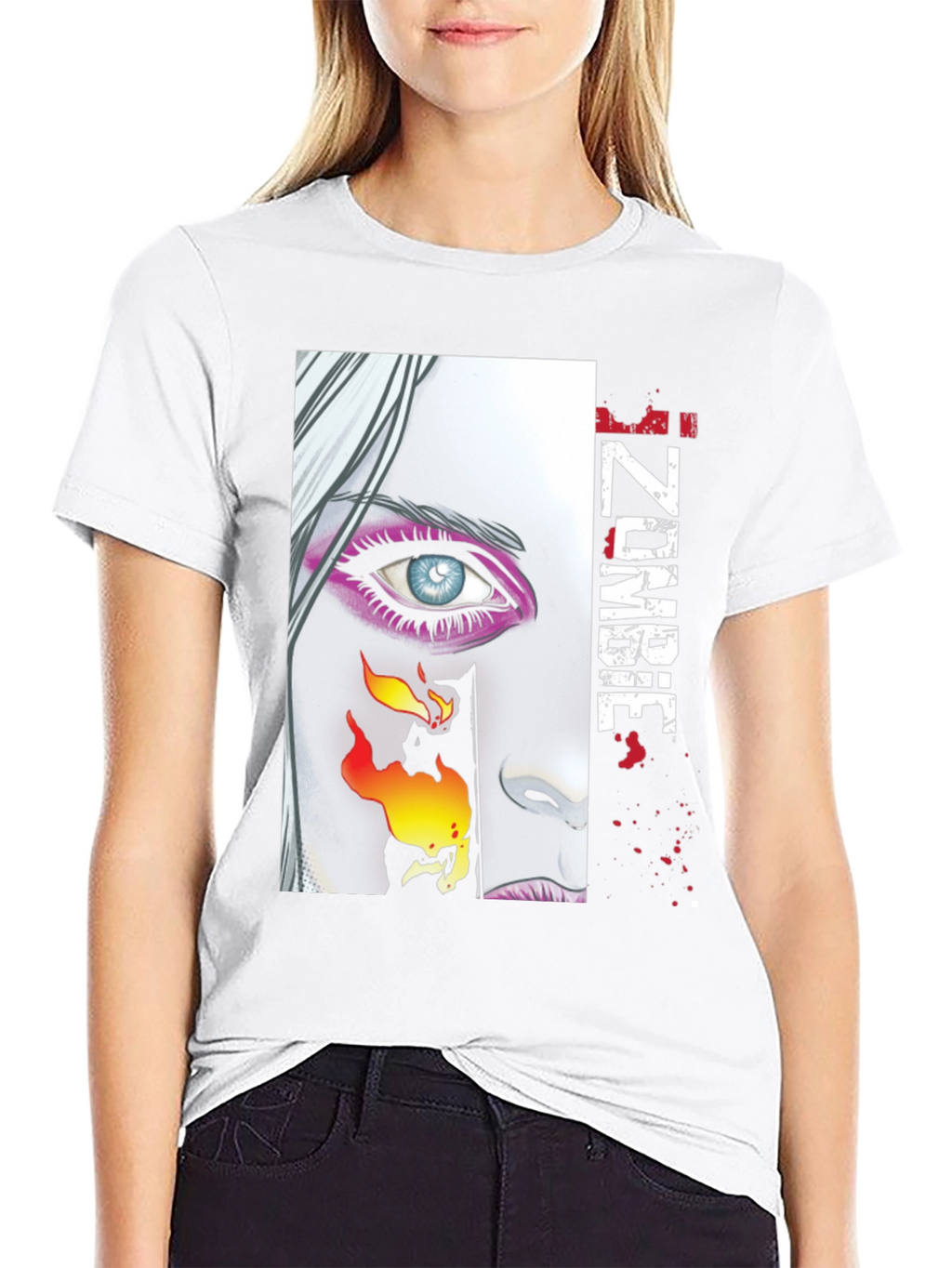 IZombie Graphic Print Black T-Shirt