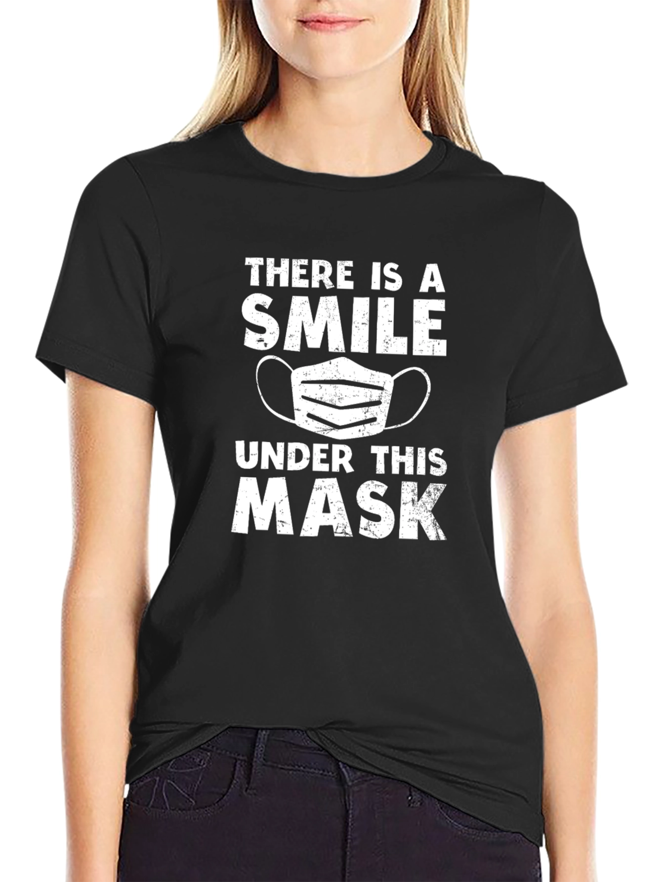 Smile Under Mask T-Shirt - Unisex Cotton Tee
