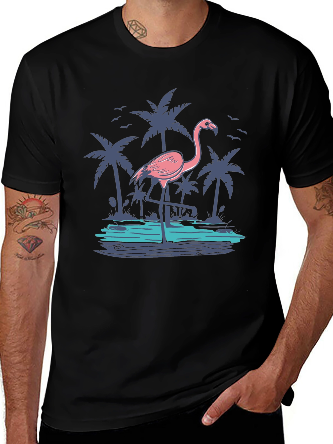 Tropical Flamingo Graphic Tee