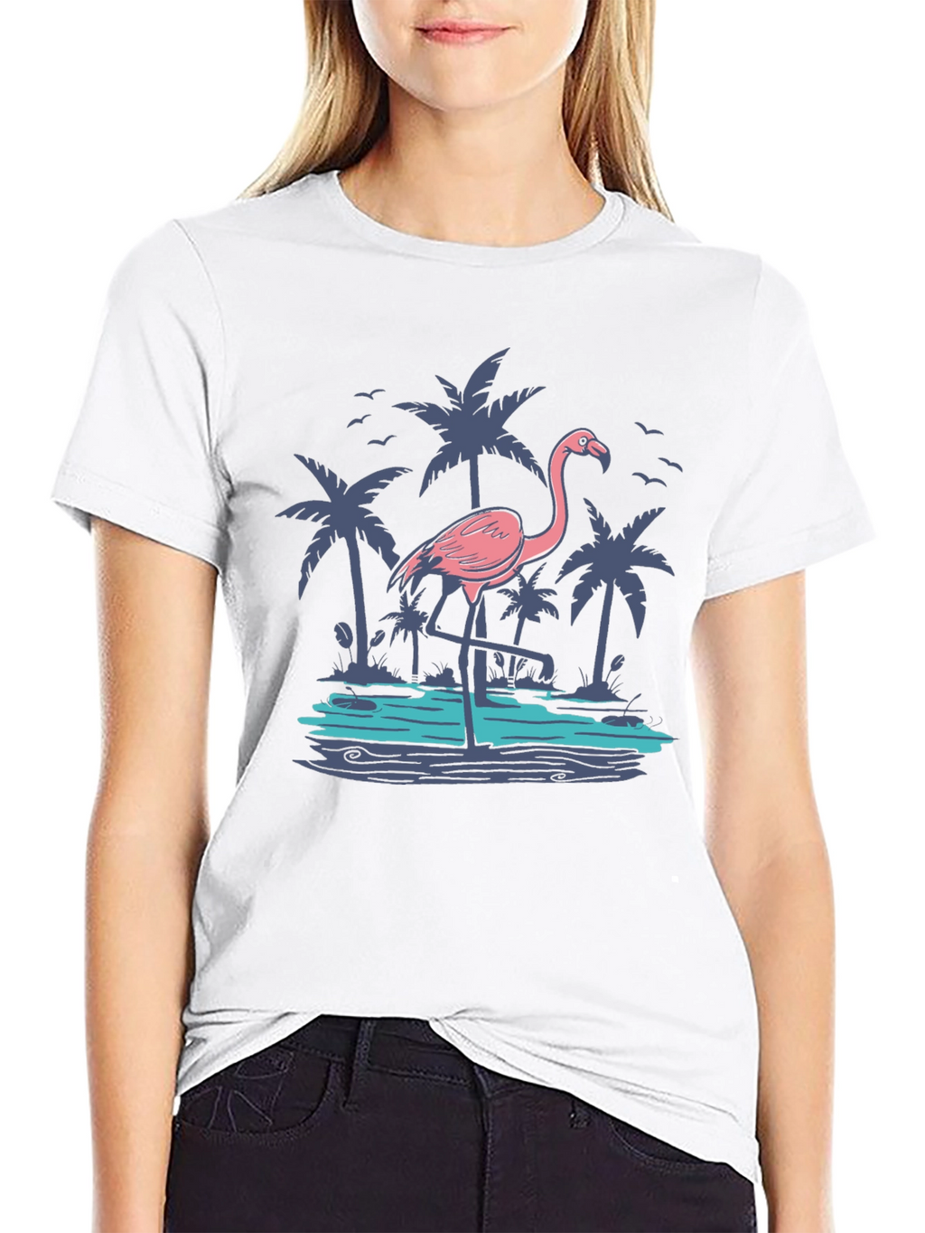 Tropical Flamingo Graphic Tee