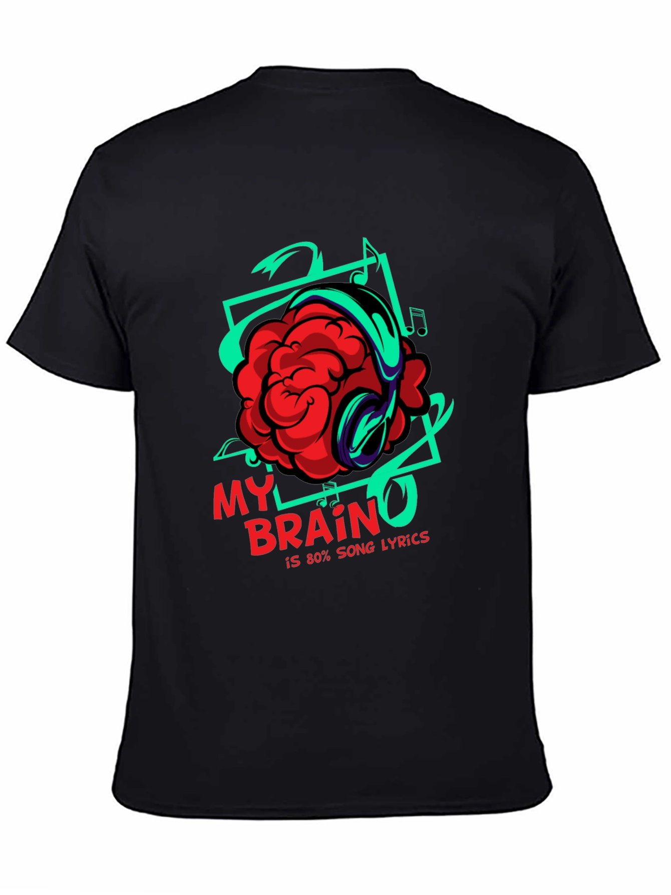 Brain Song Lyrics Graphic T-Shirt
