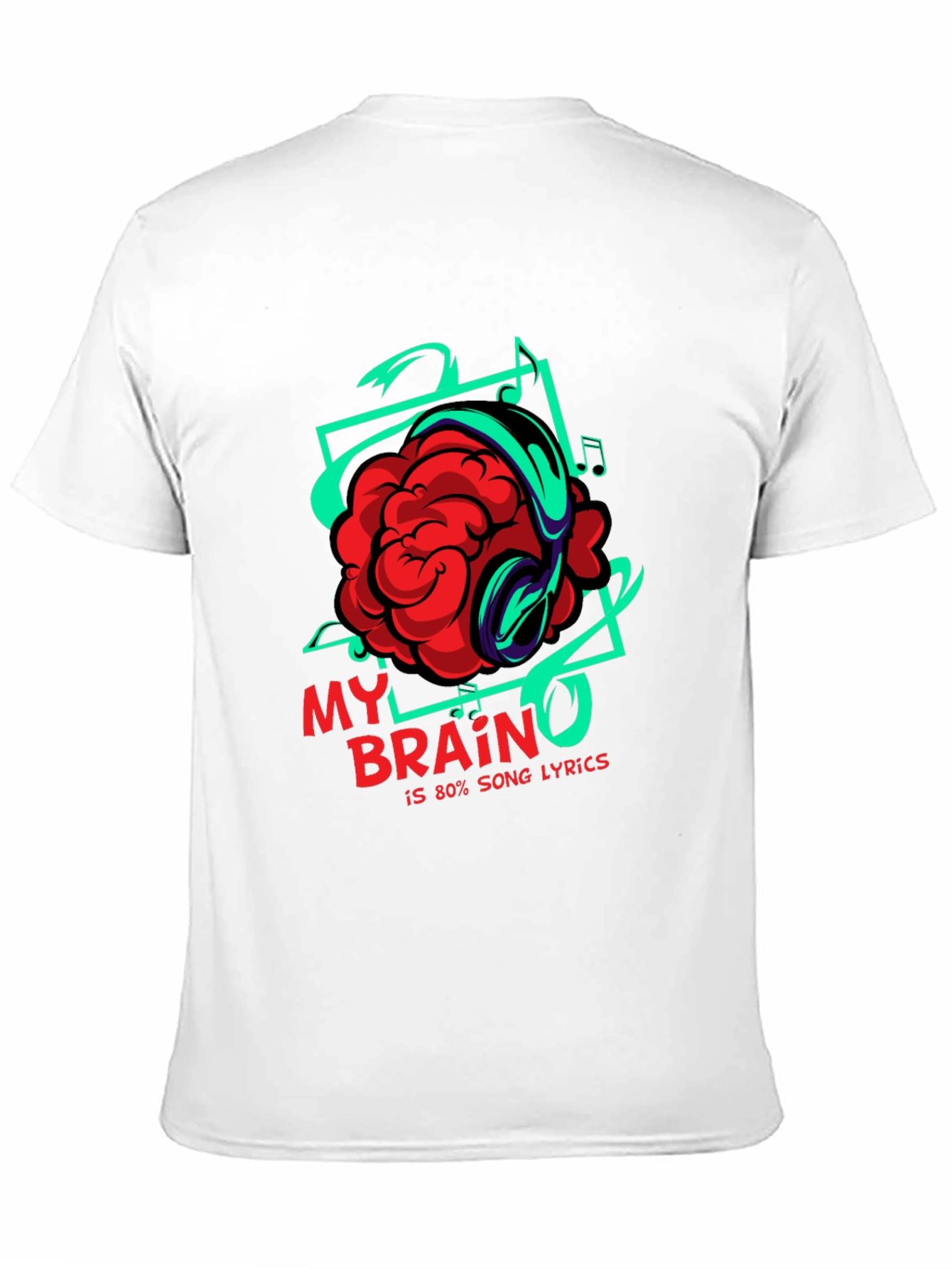 Brain Song Lyrics Graphic T-Shirt