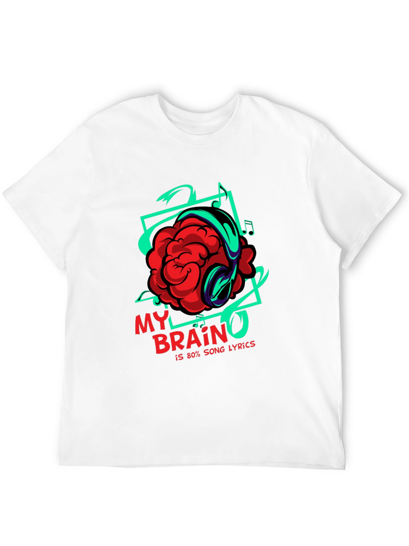 Brain Song Lyrics Graphic T-Shirt
