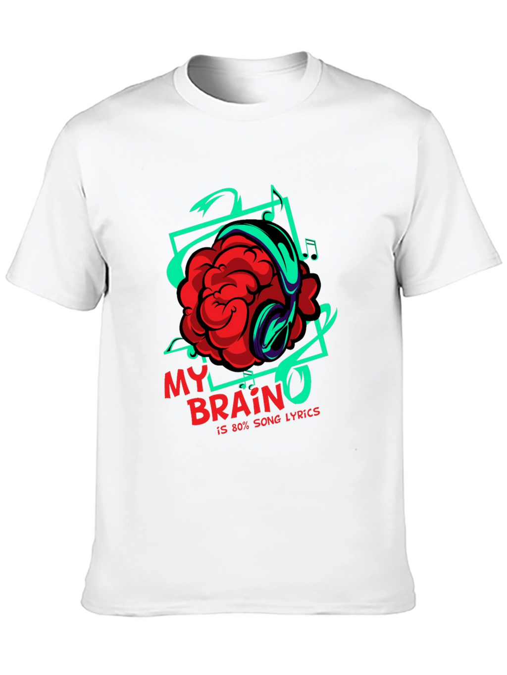 Brain Song Lyrics Graphic T-Shirt