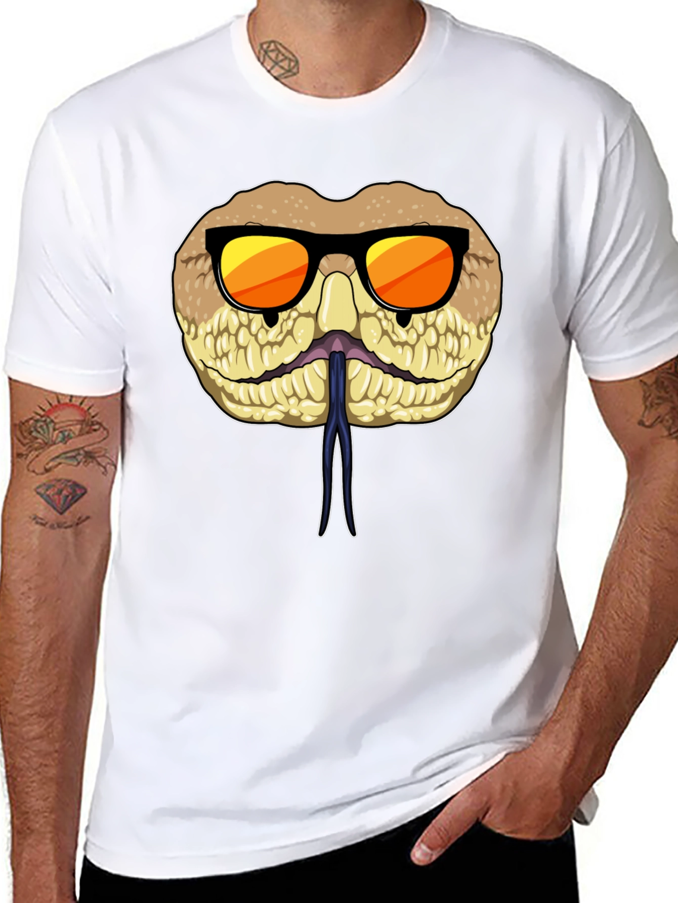 Cool Snake T-Shirt with Sunglasses