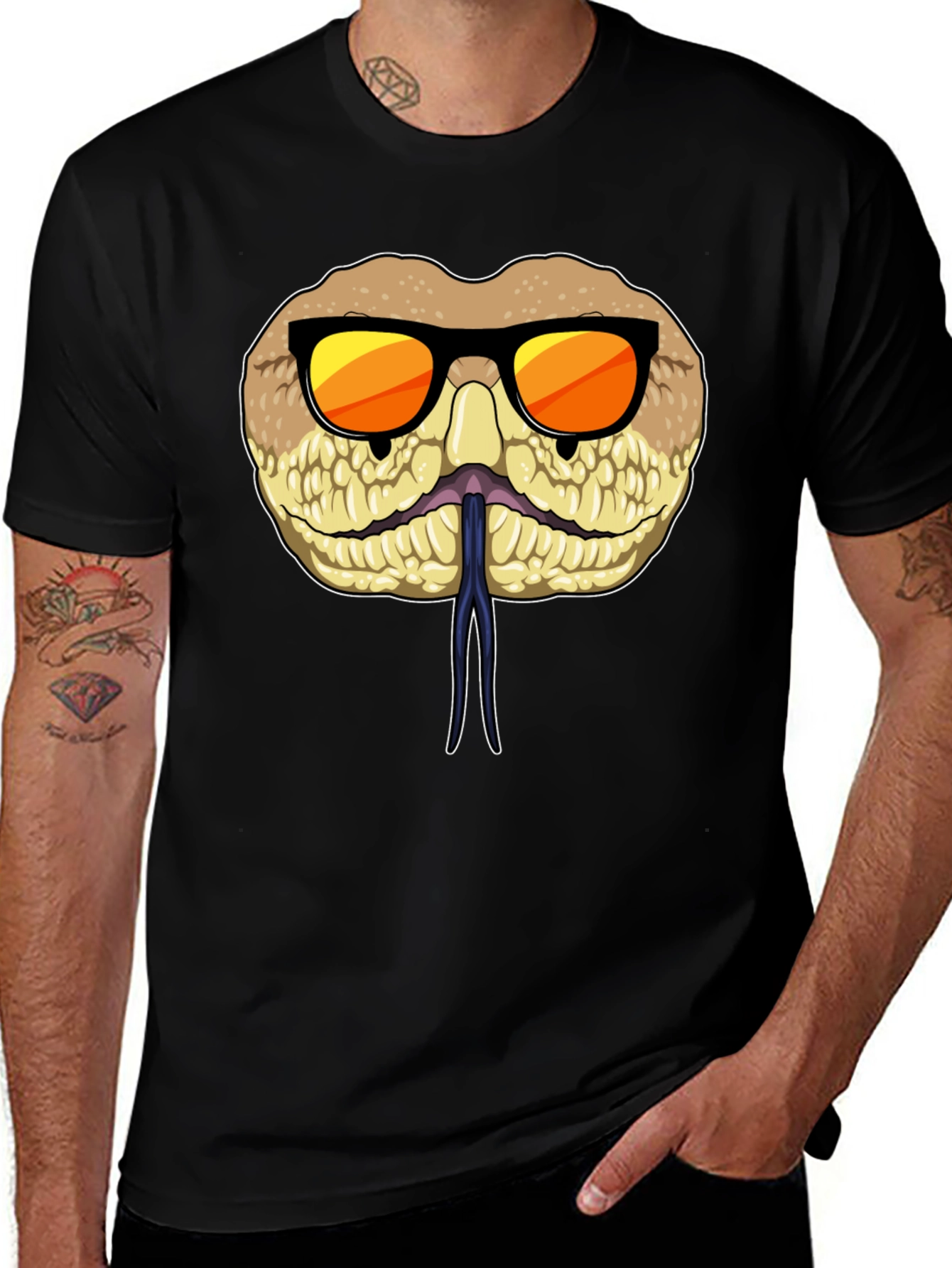 Cool Snake T-Shirt with Sunglasses