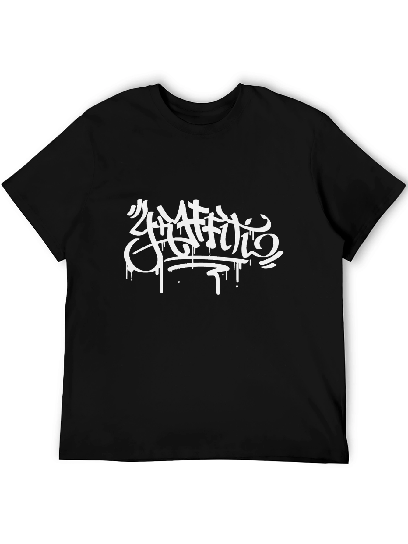 Cool Graffiti Style Black T-Shirt