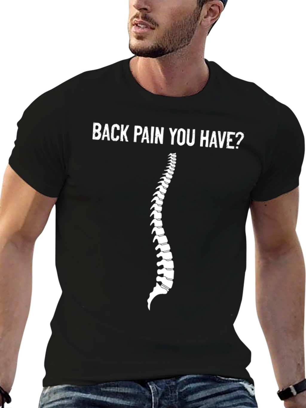 Funny Back Pain T-Shirt: Spinal Humor Tee