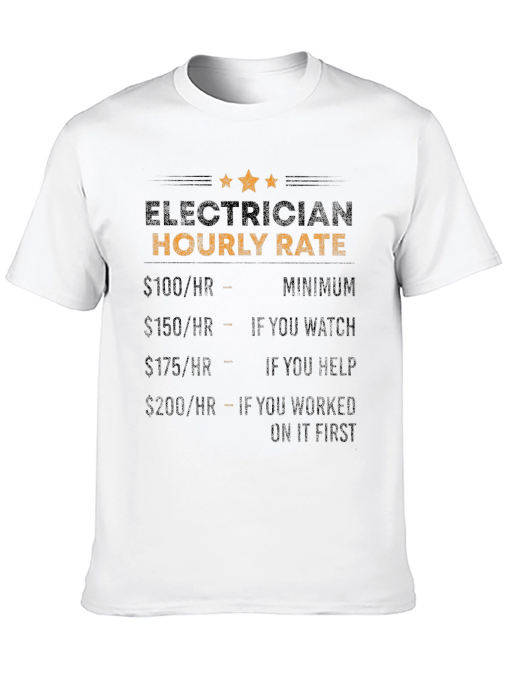 Electrician Hourly Rate Novelty T-Shirt