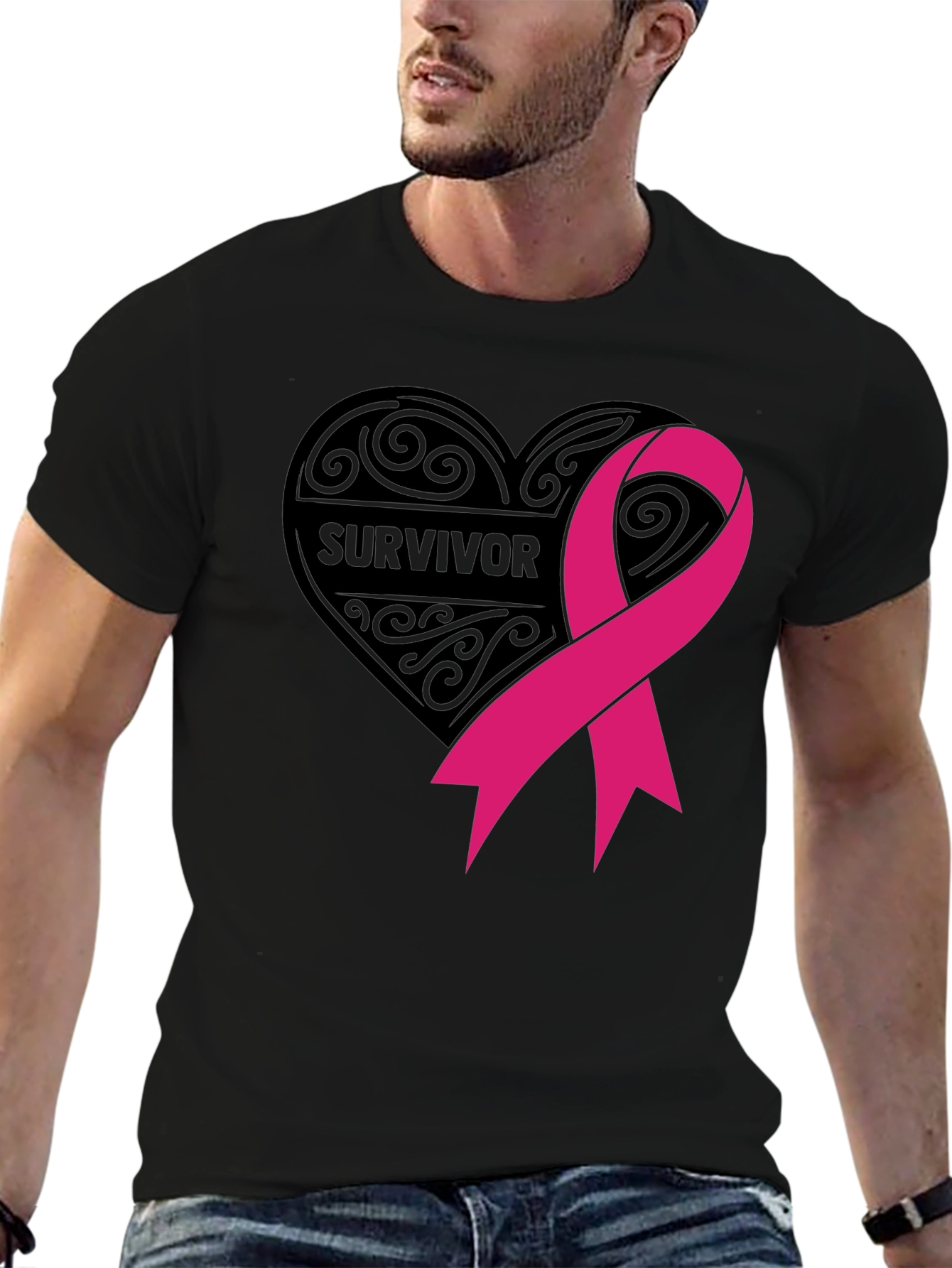 Survivor Ribbon T-Shirt - Breast Cancer Awareness