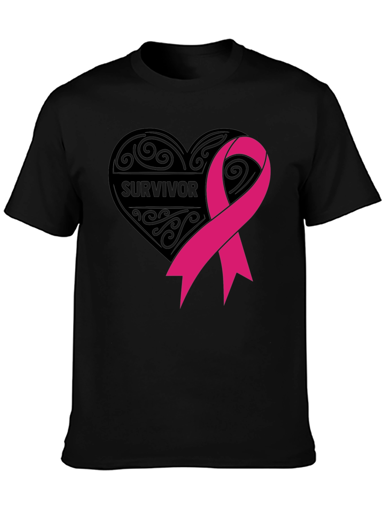 Survivor Ribbon T-Shirt - Breast Cancer Awareness