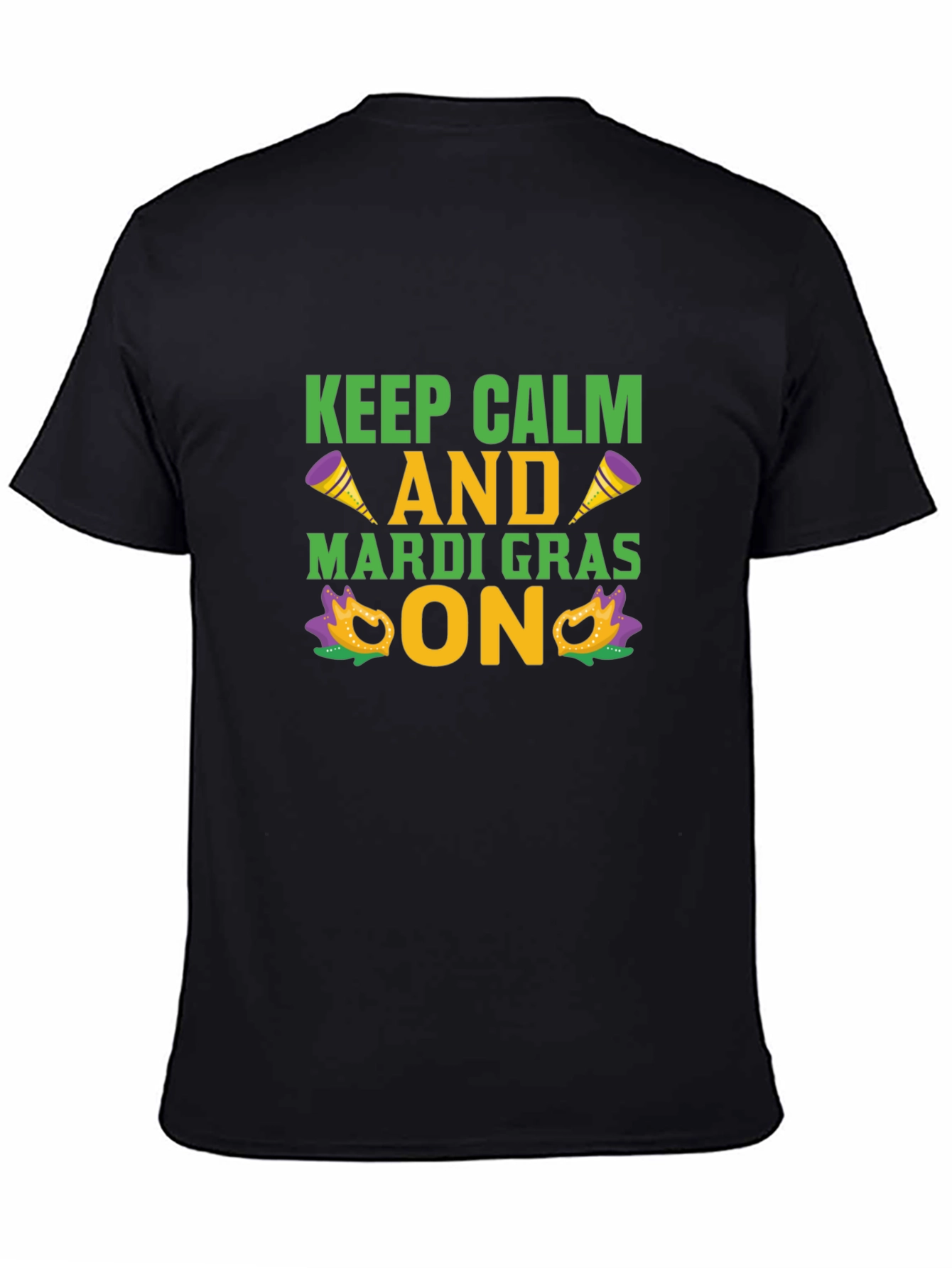Mardi Gras T-Shirt - Keep Calm & Mardi Gras On - Fun Graphic Tee