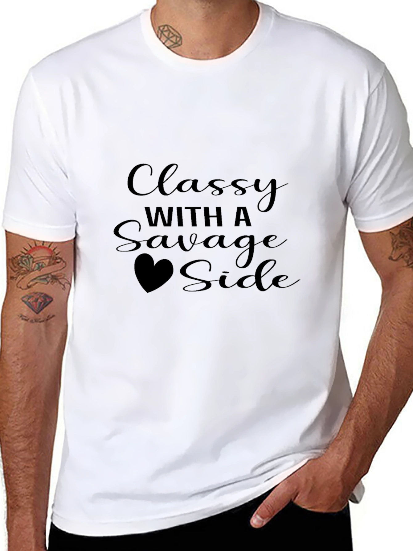 Classy With a Savage Side Black T-Shirt