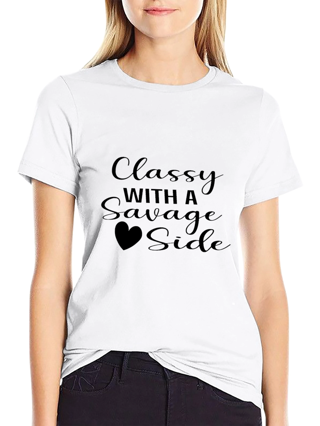 Classy With a Savage Side Black T-Shirt