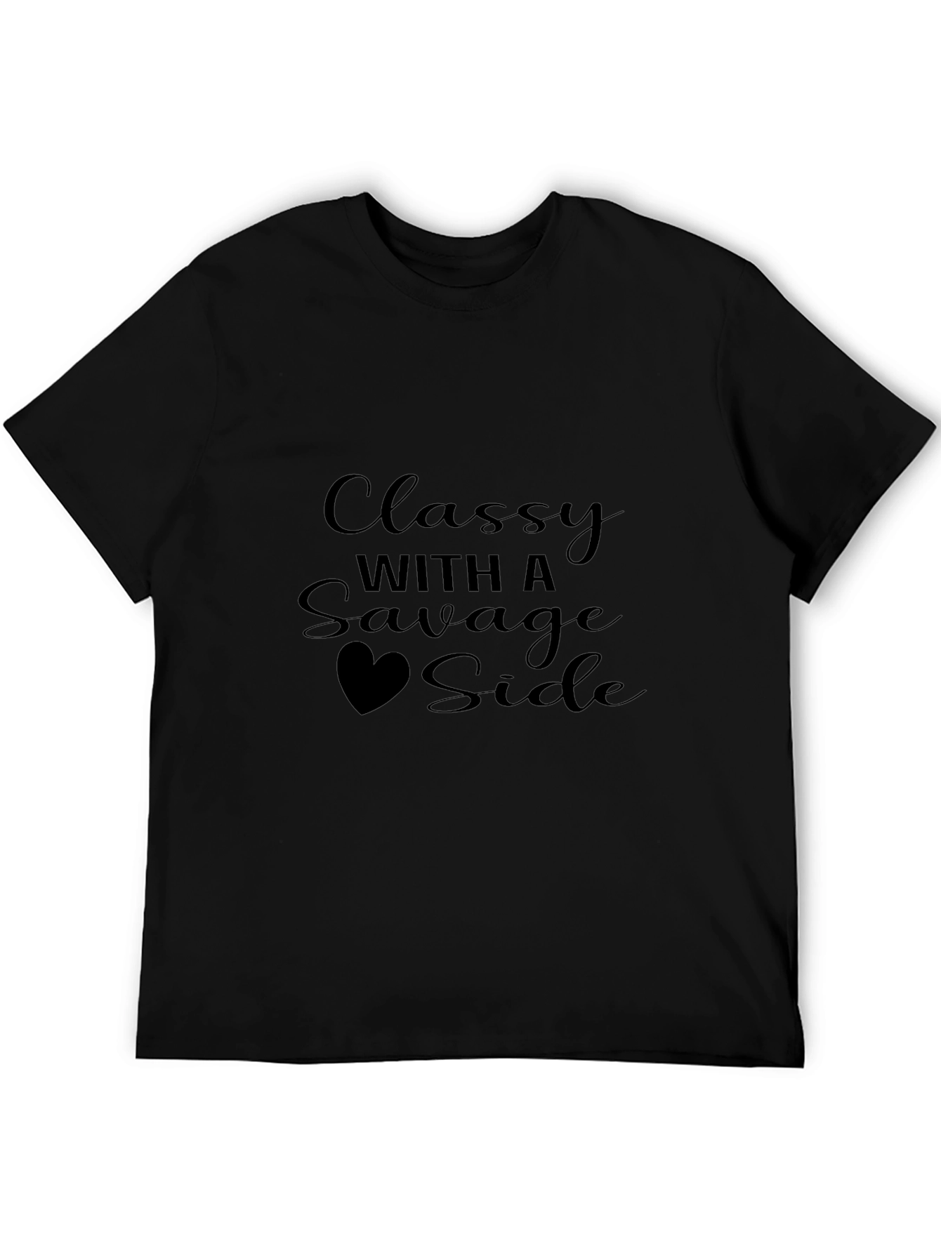 Classy With a Savage Side Black T-Shirt