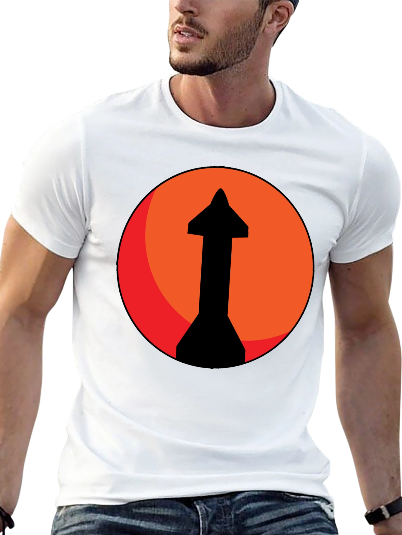 Upward Arrow Graphic Tee - Bold Design