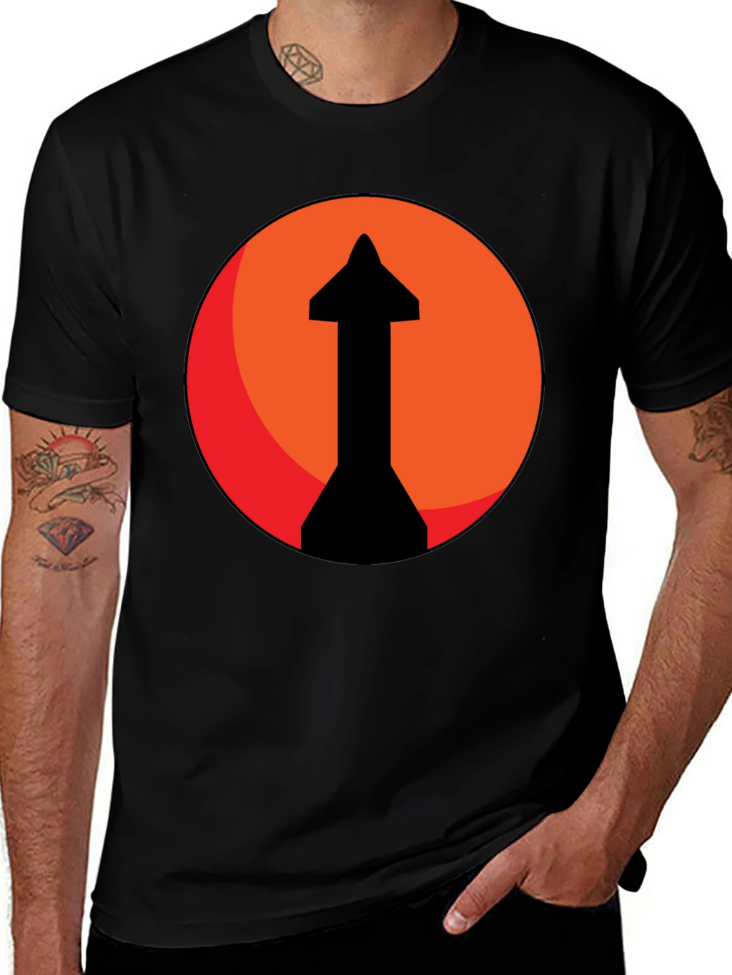 Upward Arrow Graphic Tee - Bold Design