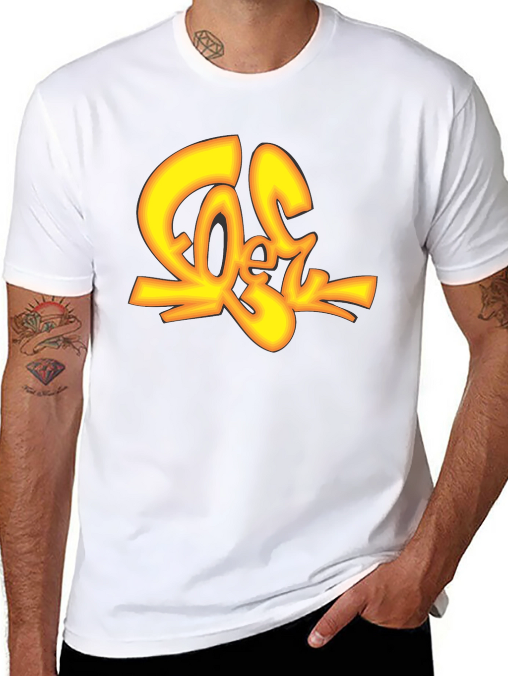 Cool Graphic Tee - Black Cotton T-Shirt