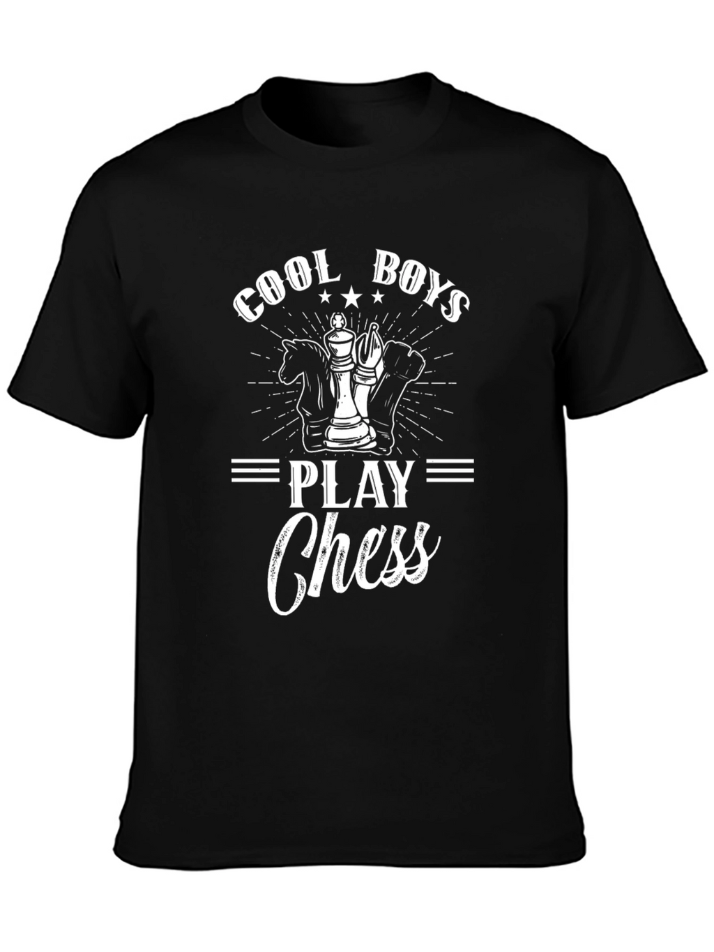 Cool Boys Play Chess Graphic T-Shirt