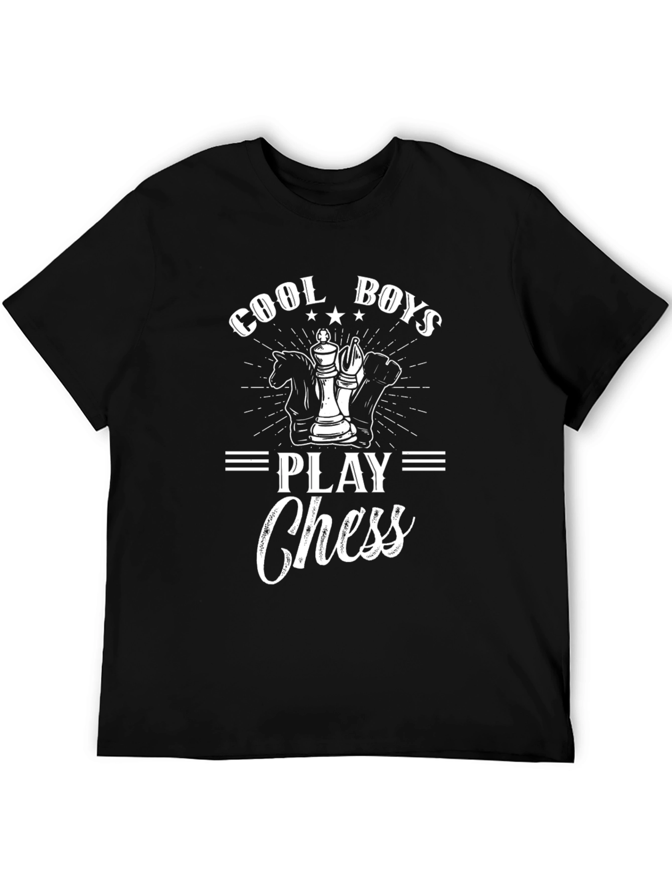 Cool Boys Play Chess Graphic T-Shirt
