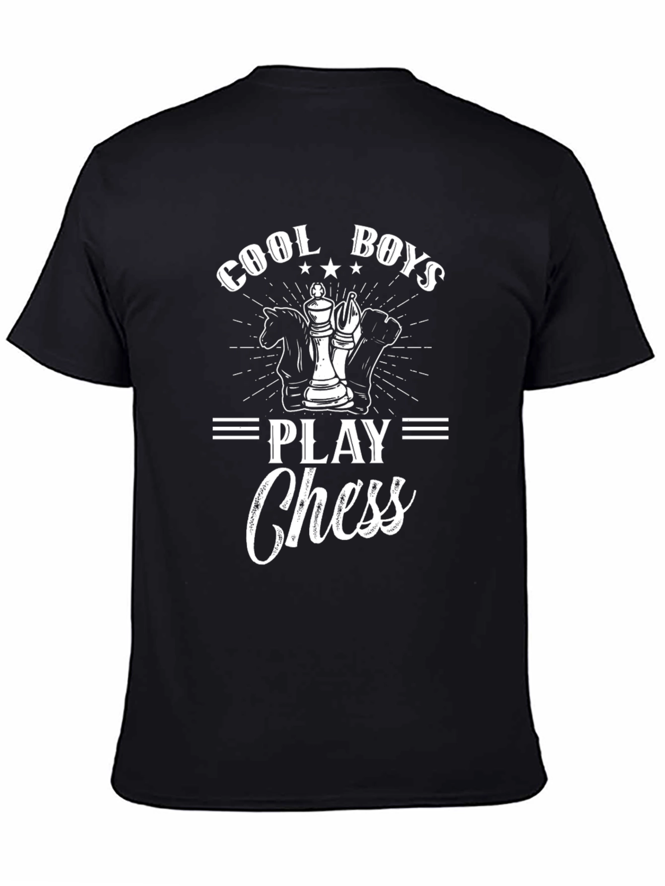 Cool Boys Play Chess Graphic T-Shirt