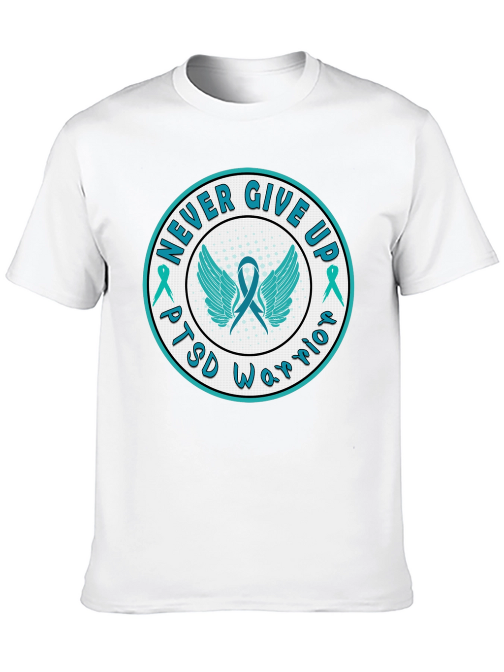 PTSD Warrior Never Give Up Graphic Tee