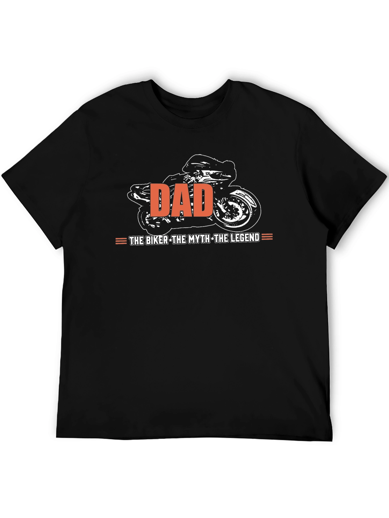 Dad Biker Legend Graphic Tee - Black