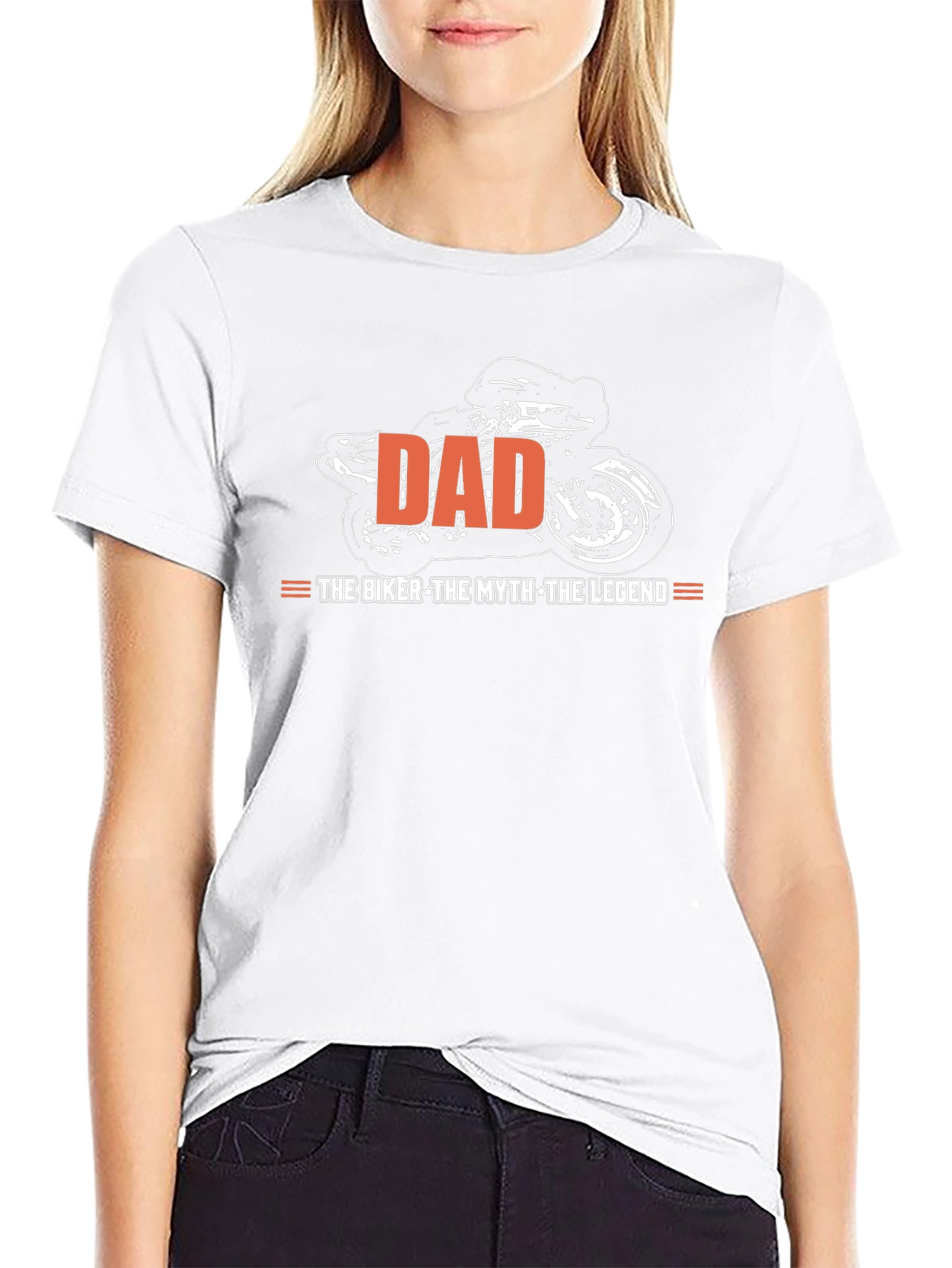 Dad Biker Legend Graphic Tee - Black