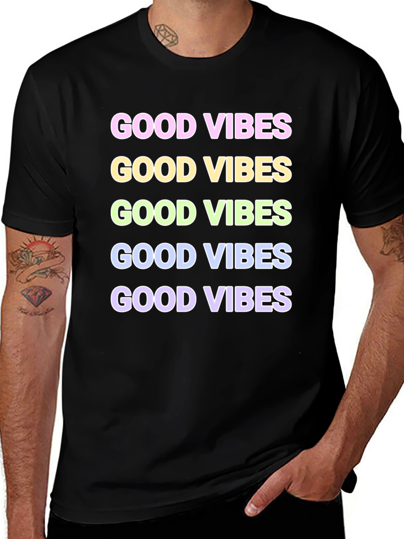 Good Vibes Graphic T-Shirt - Black