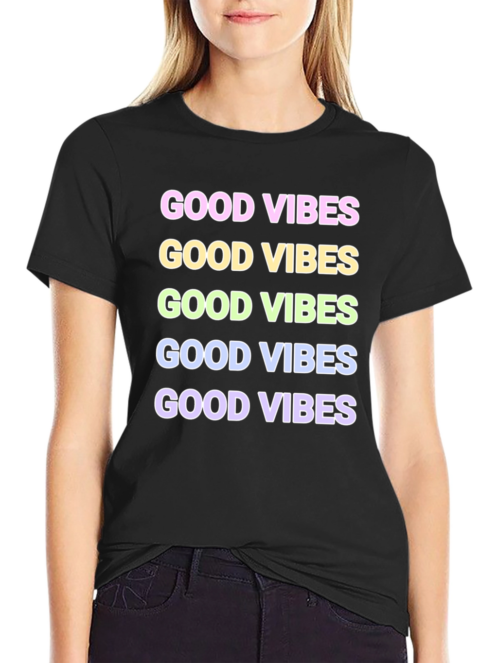 Good Vibes Graphic T-Shirt - Black
