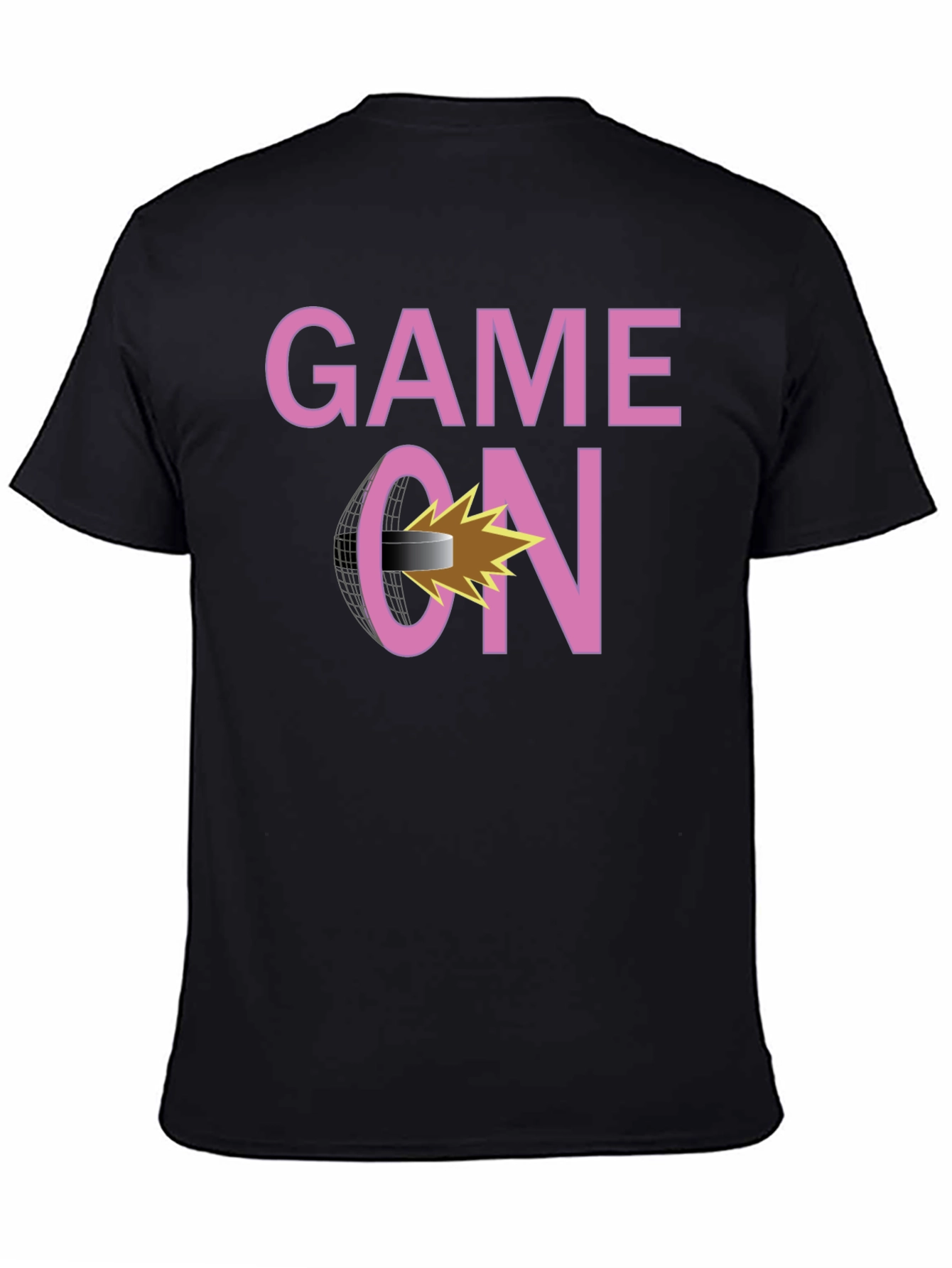 Game On Hockey Graphic T-Shirt - Black