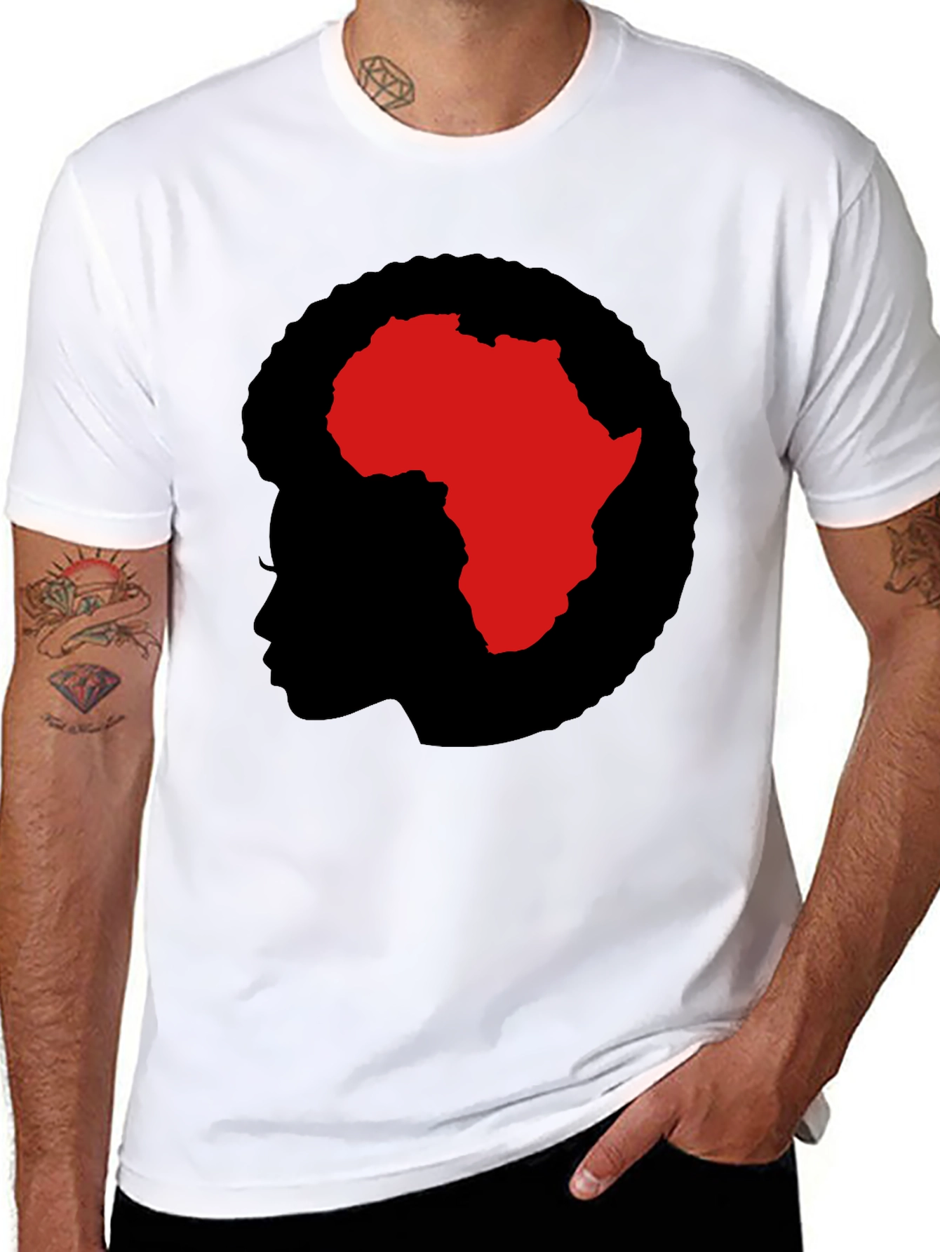 Africa Silhouette Graphic Tee - Black