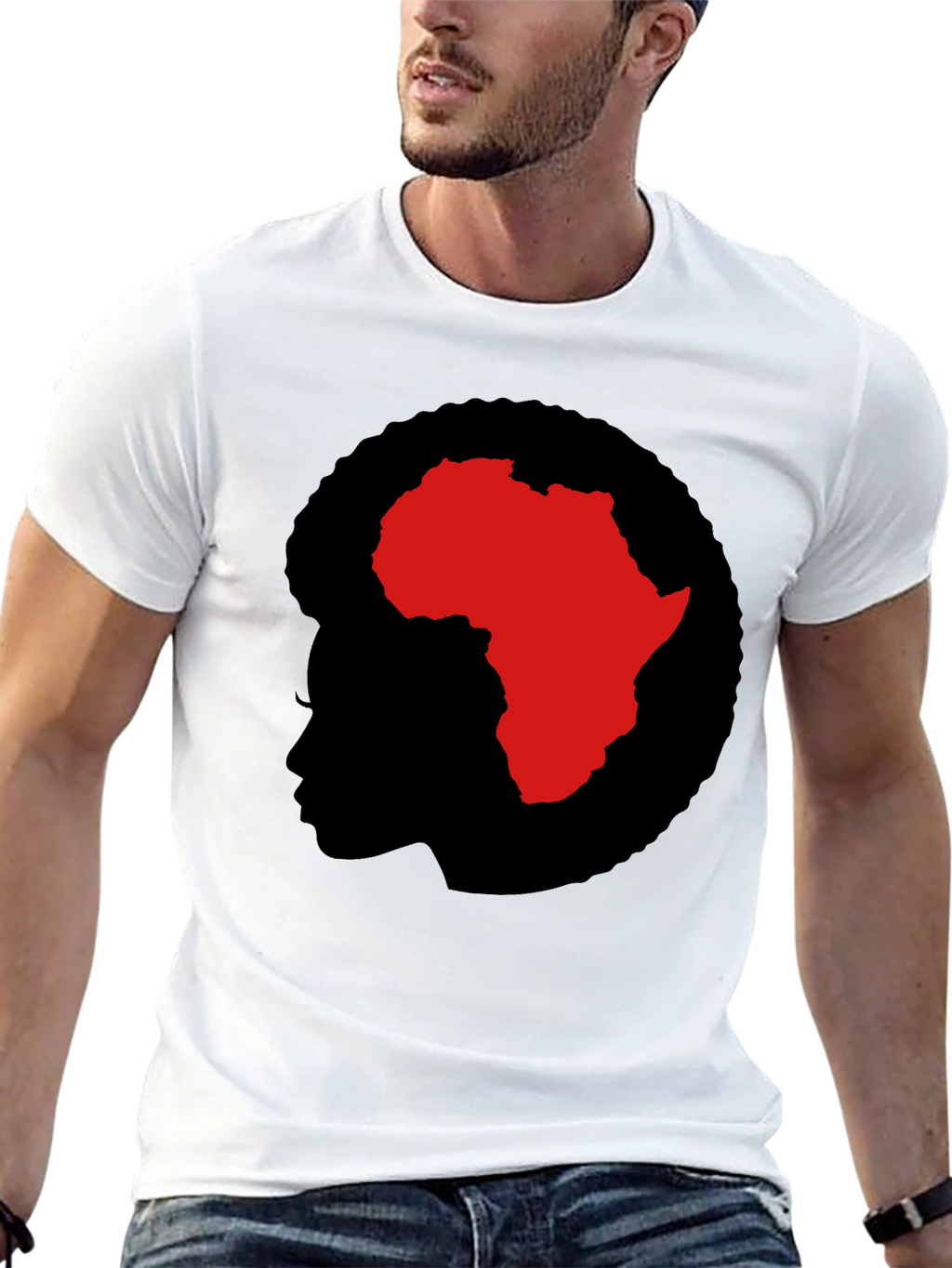 Africa Silhouette Graphic Tee - Black