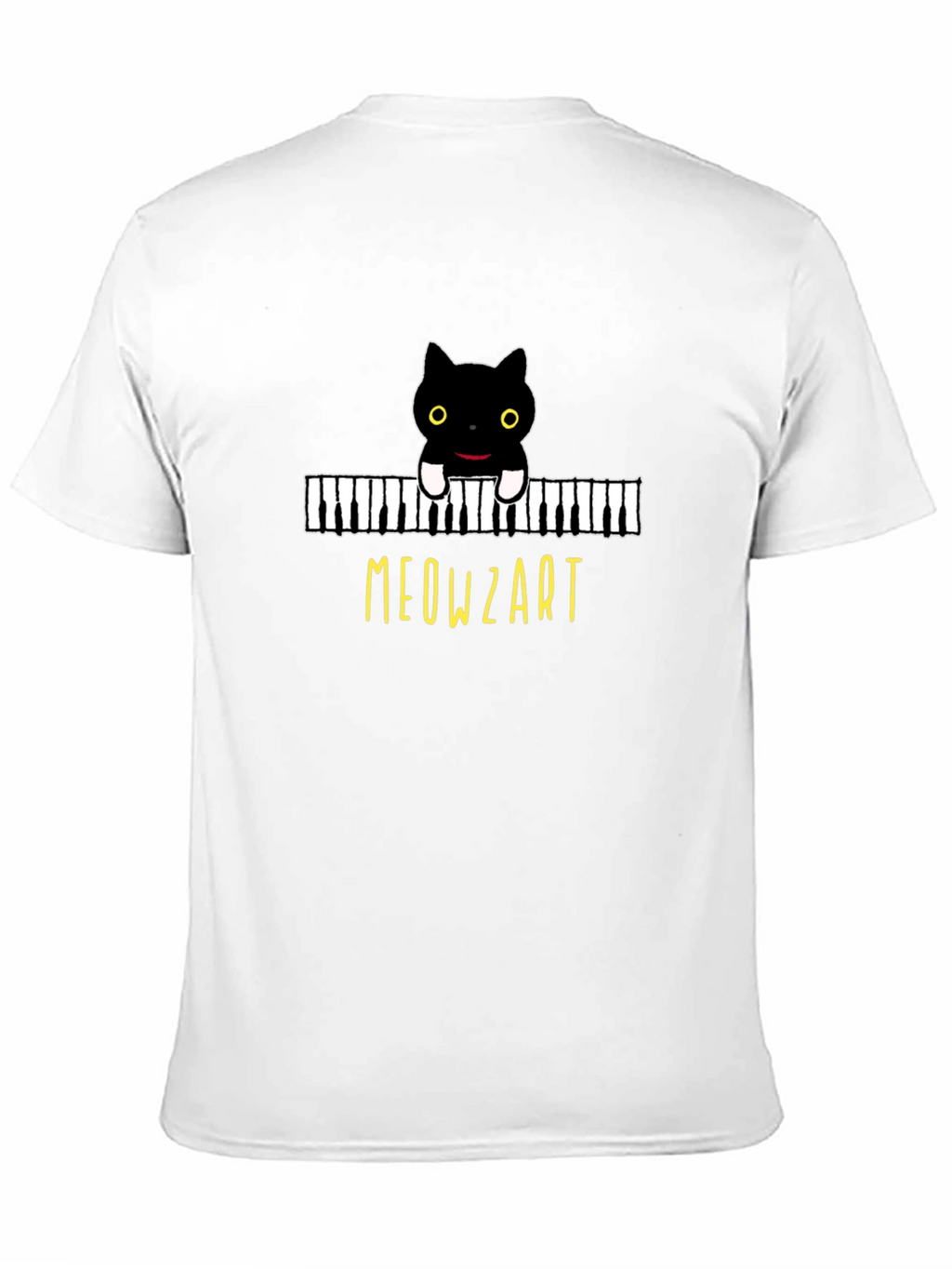 Meowzart Black Cat Piano T-Shirt - Music Lover Tee
