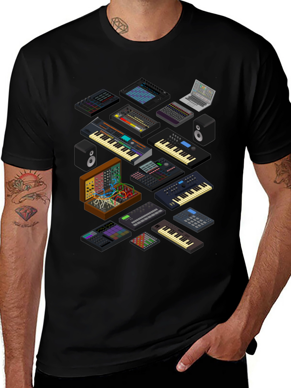 Synthesizer Graphic T-Shirt - Music Producer Tee