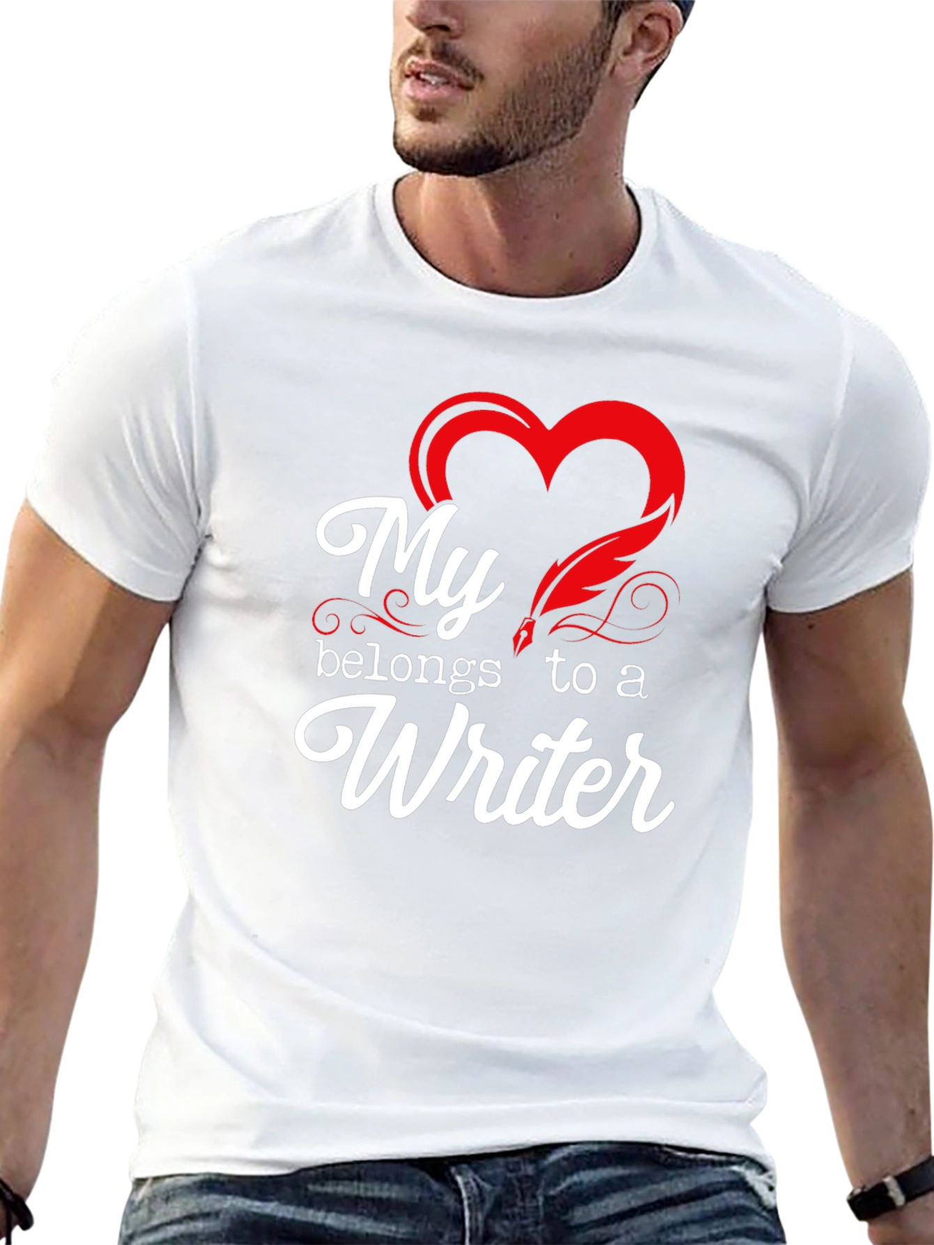 My Heart Belongs to a Writer T-Shirt