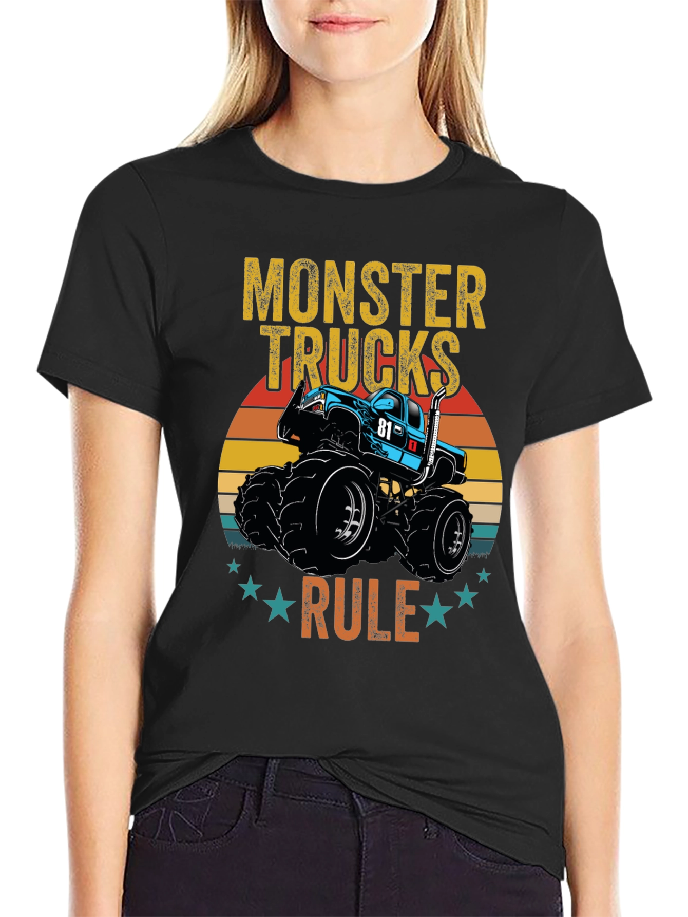 Monster Trucks Rule Graphic T-Shirt