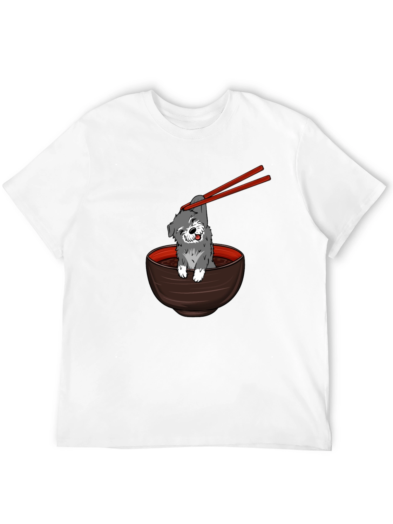 Dog in Ramen Bowl Graphic Tee