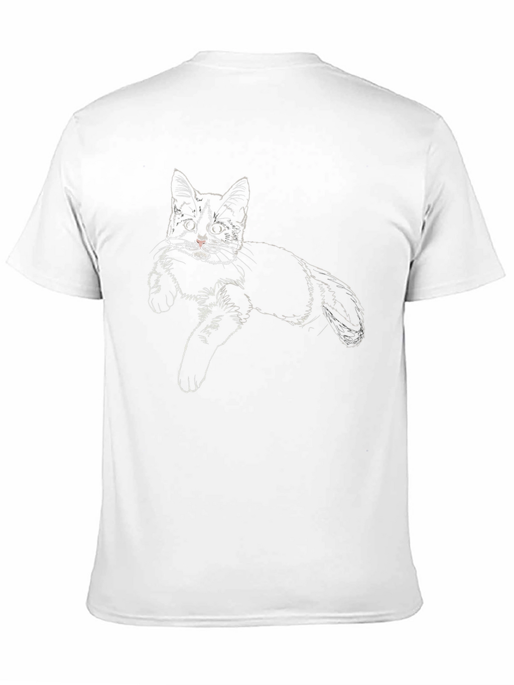 Cat Sketch T-Shirt - Mens Graphic Tee