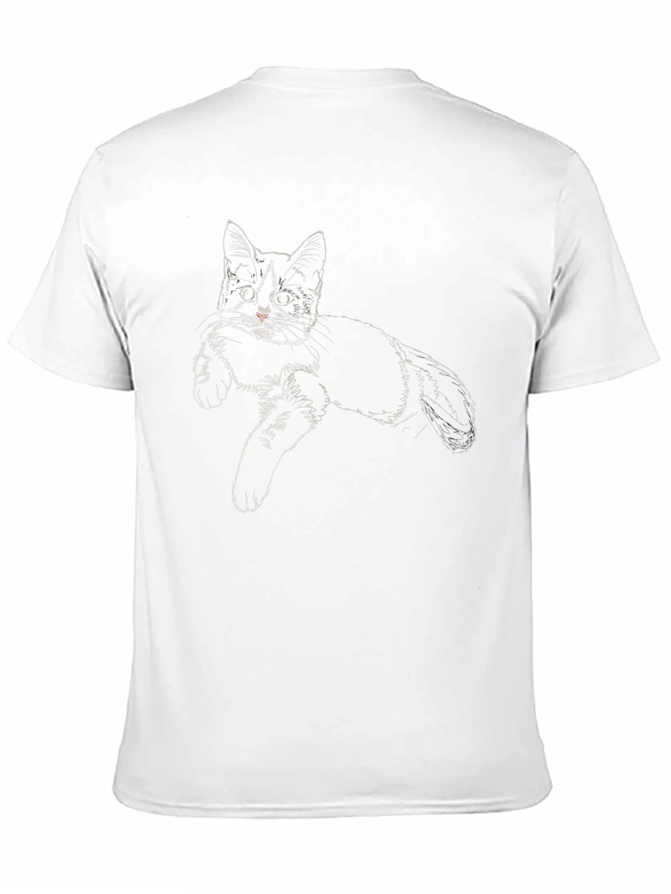 Cat Sketch T-Shirt - Mens Graphic Tee
