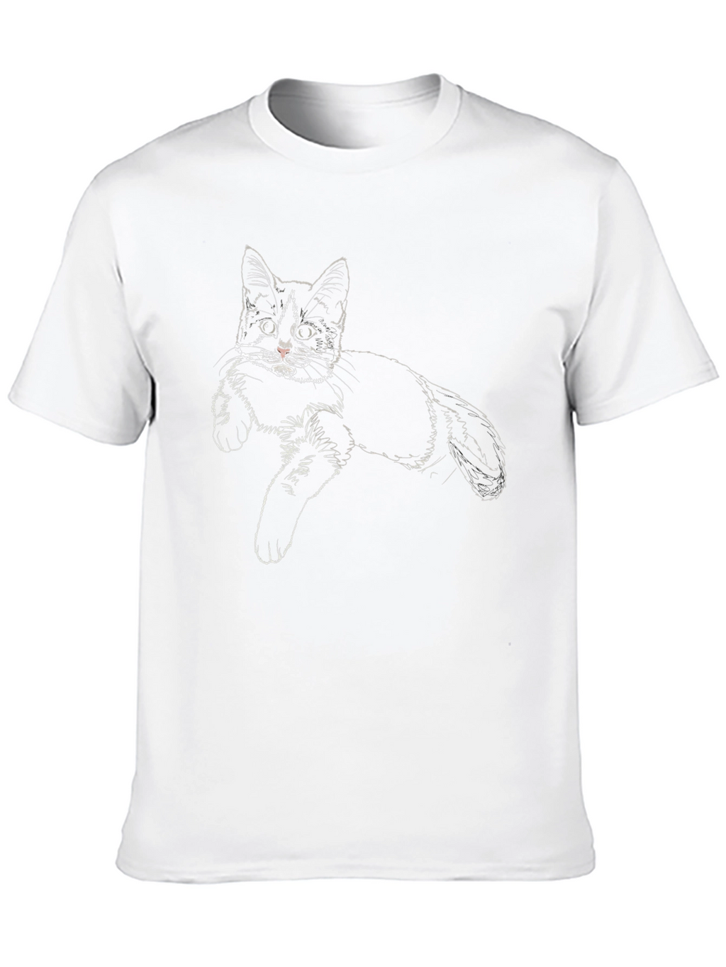 Cat Sketch T-Shirt - Mens Graphic Tee