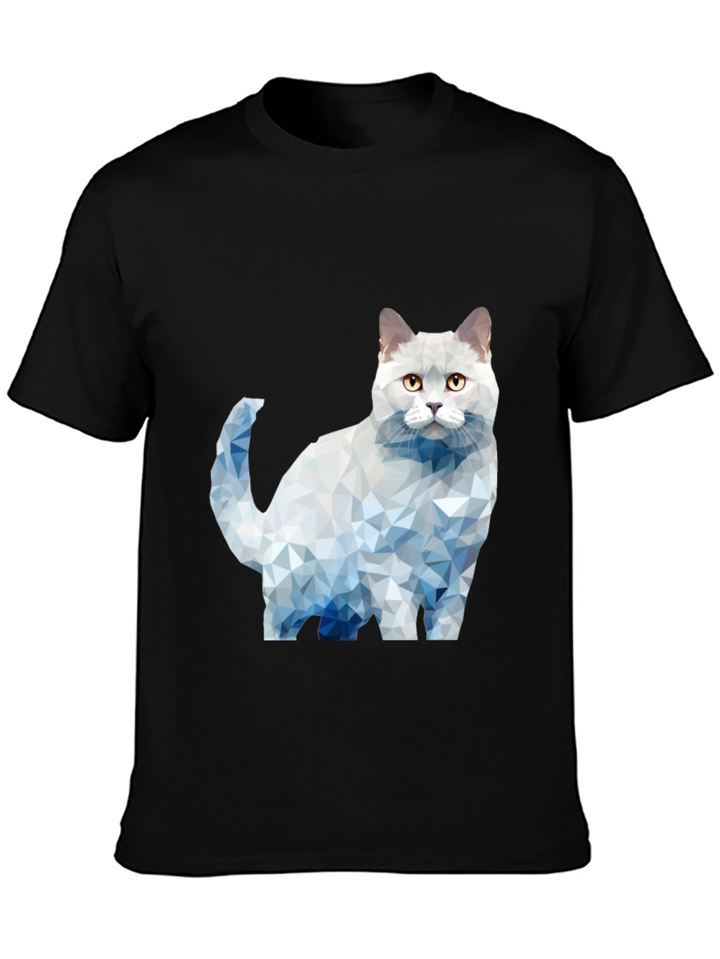 Geometric Cat Graphic T-Shirt