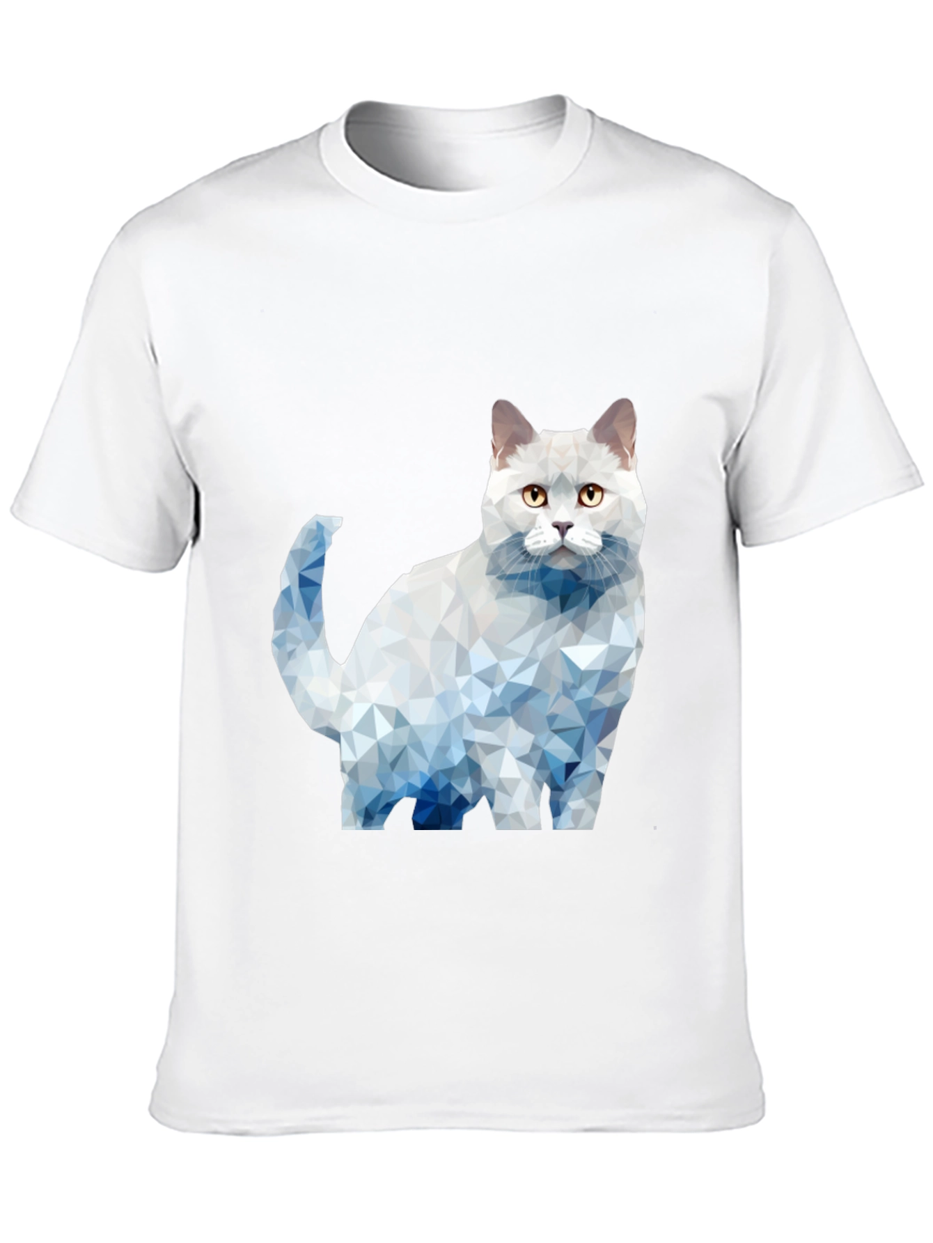 Geometric Cat Graphic T-Shirt