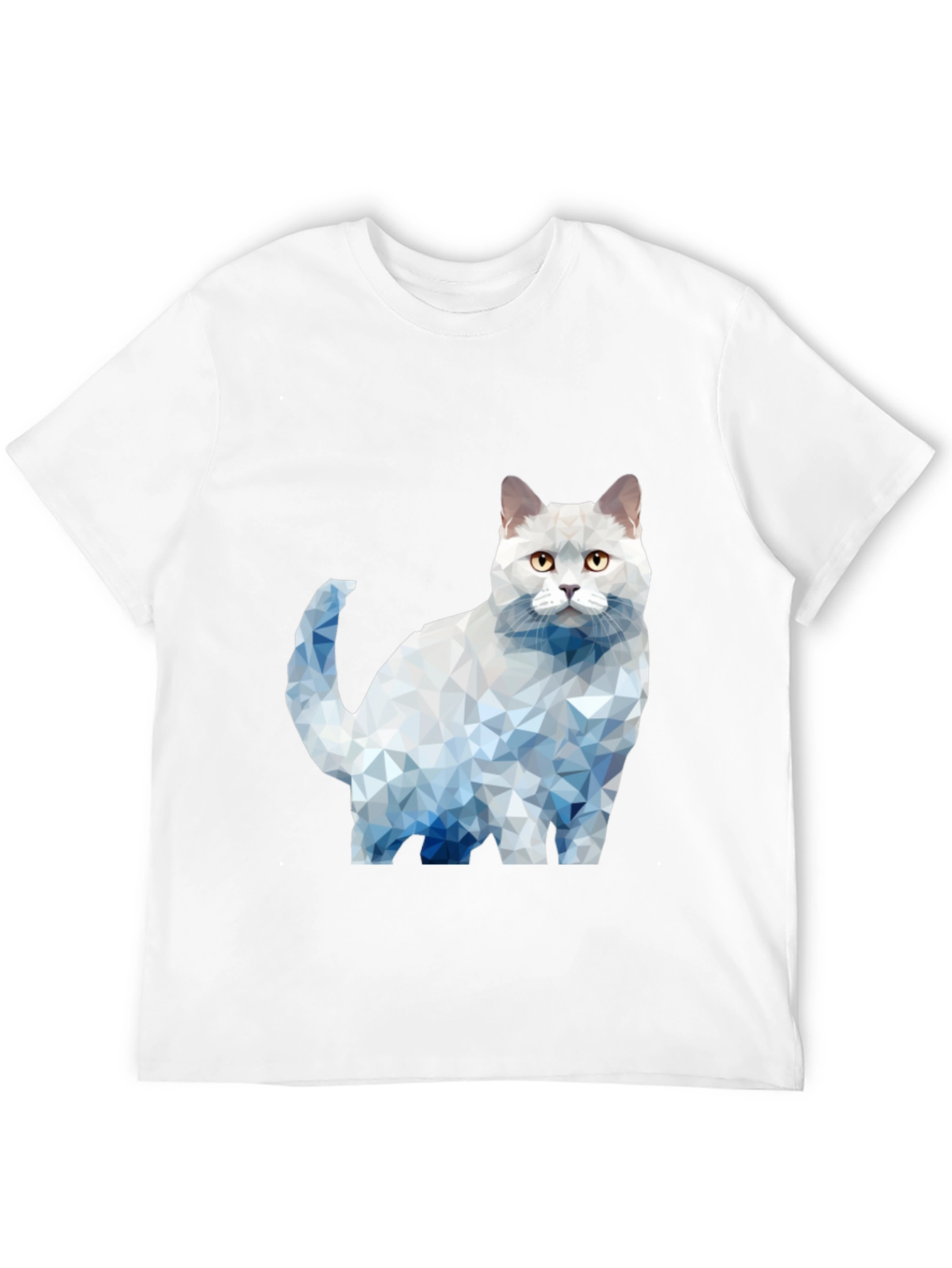 Geometric Cat Graphic T-Shirt