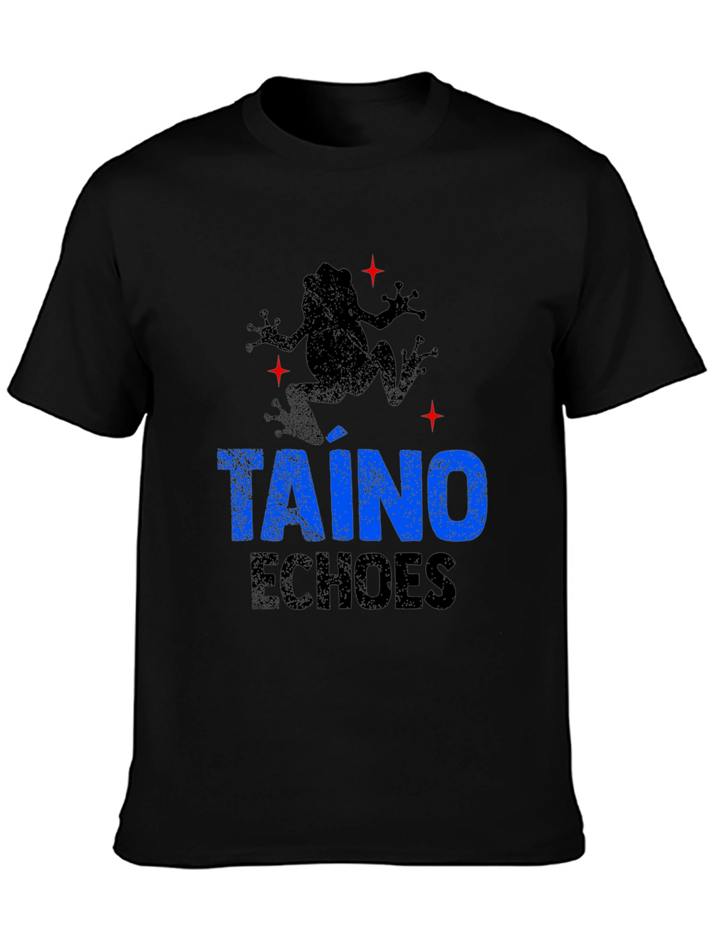 Taino Echoes Mens Black Graphic T-Shirt