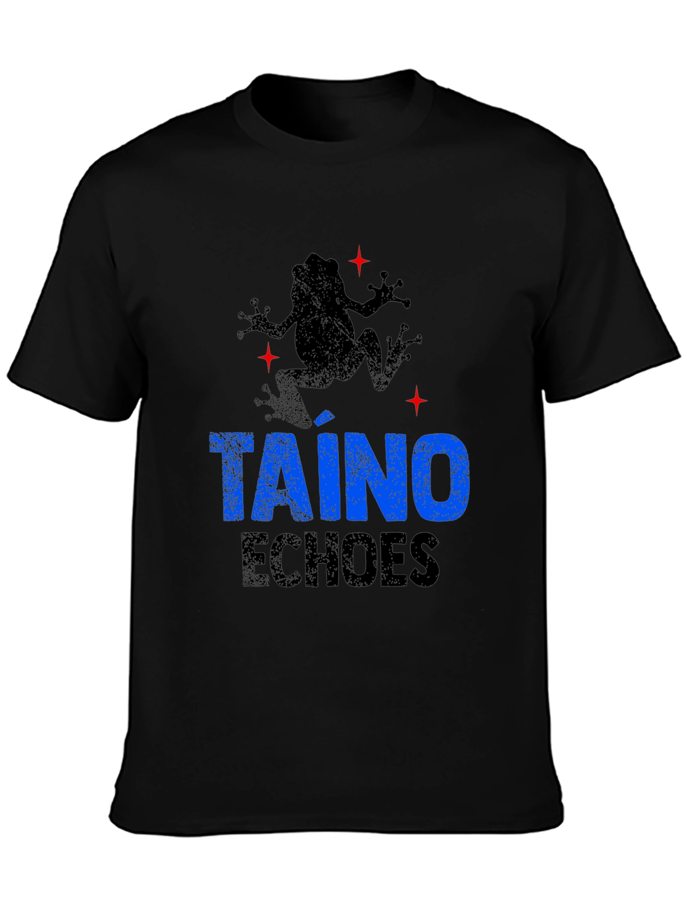 Taino Echoes Mens Black Graphic T-Shirt