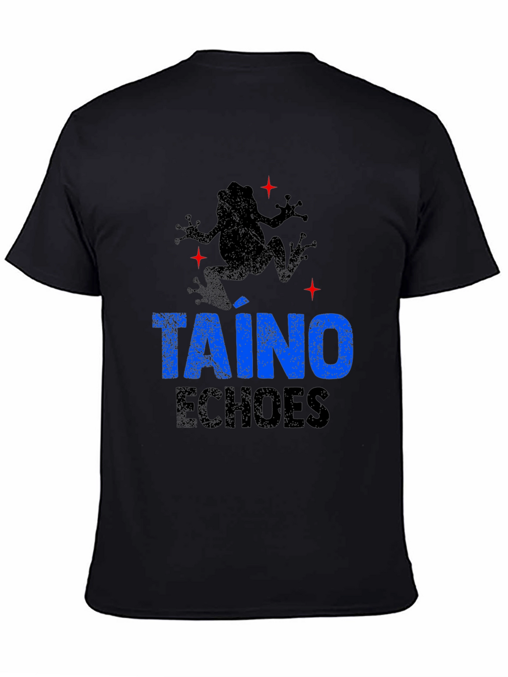 Taino Echoes Mens Black Graphic T-Shirt
