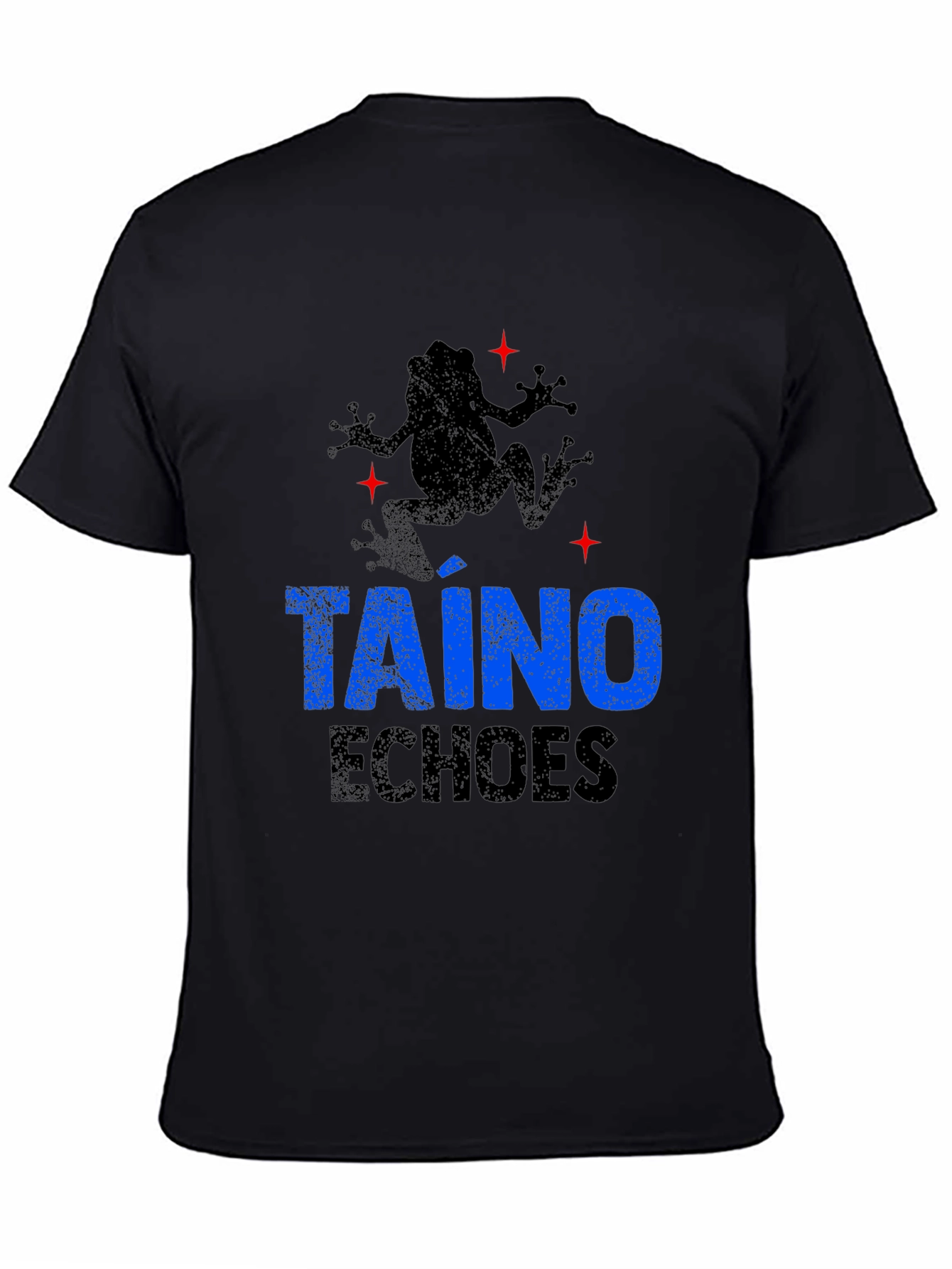 Taino Echoes Mens Black Graphic T-Shirt