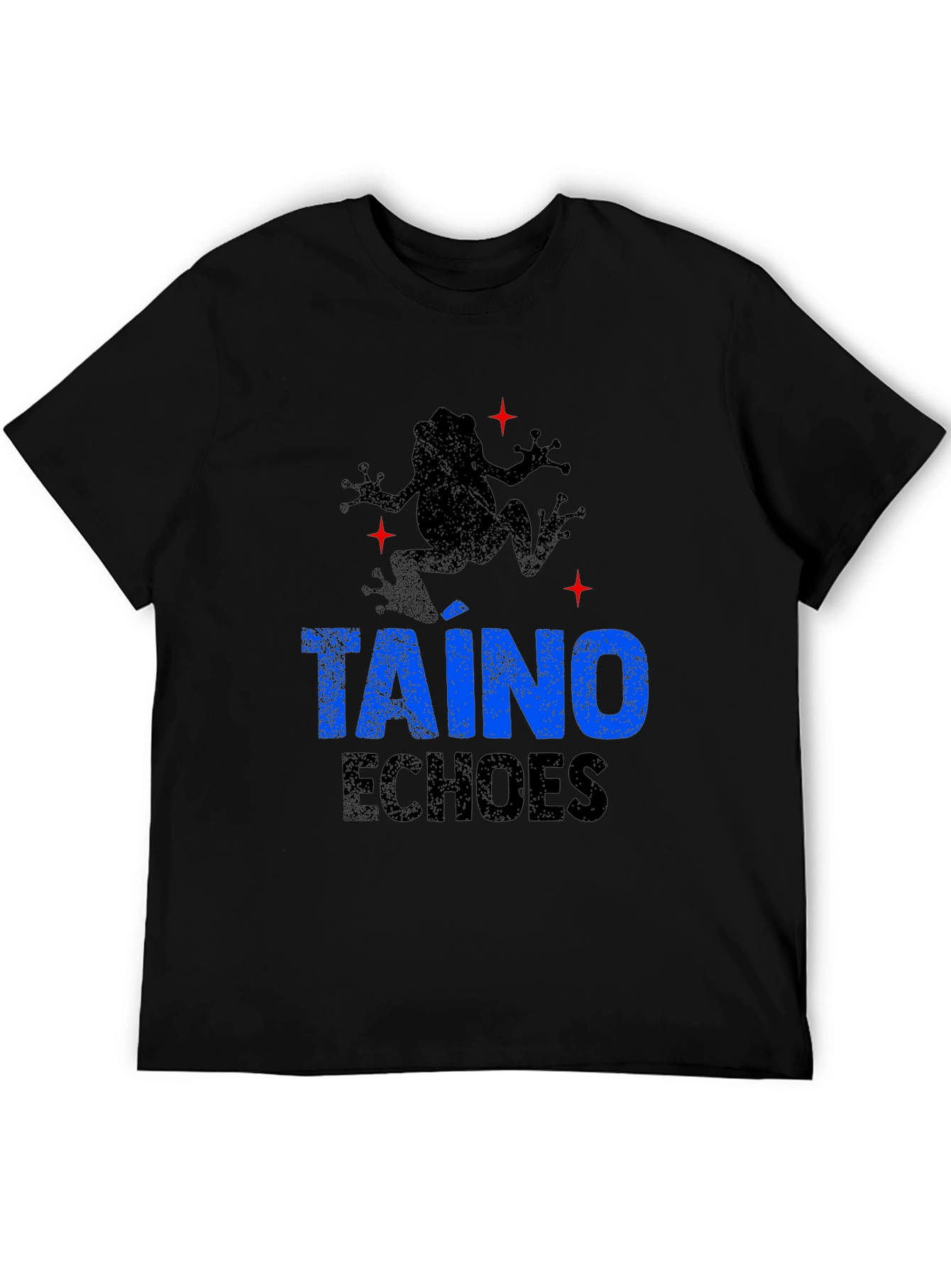 Taino Echoes Mens Black Graphic T-Shirt