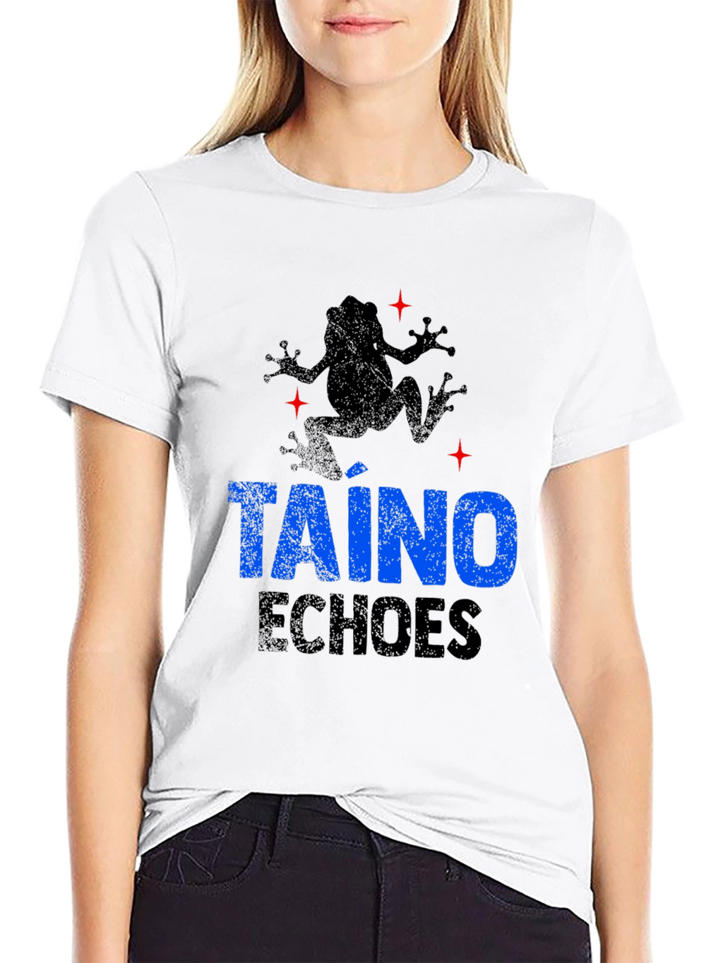 Taino Echoes Mens Black Graphic T-Shirt